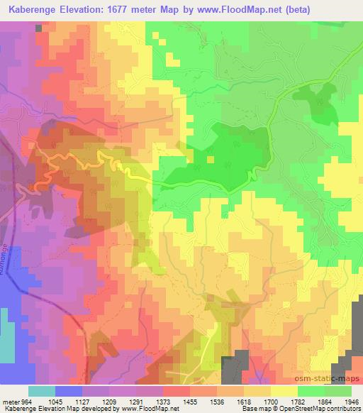 Kaberenge,Burundi Elevation Map