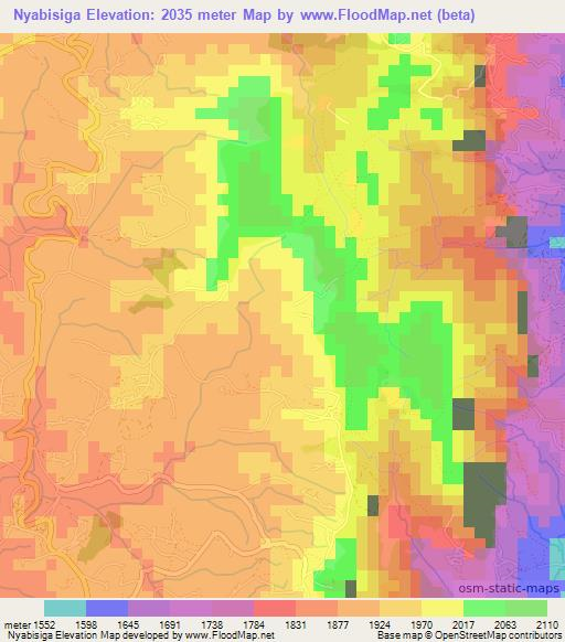 Nyabisiga,Burundi Elevation Map