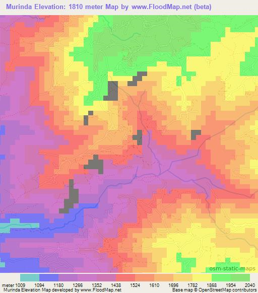 Murinda,Burundi Elevation Map