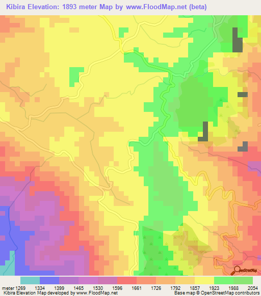 Kibira,Burundi Elevation Map