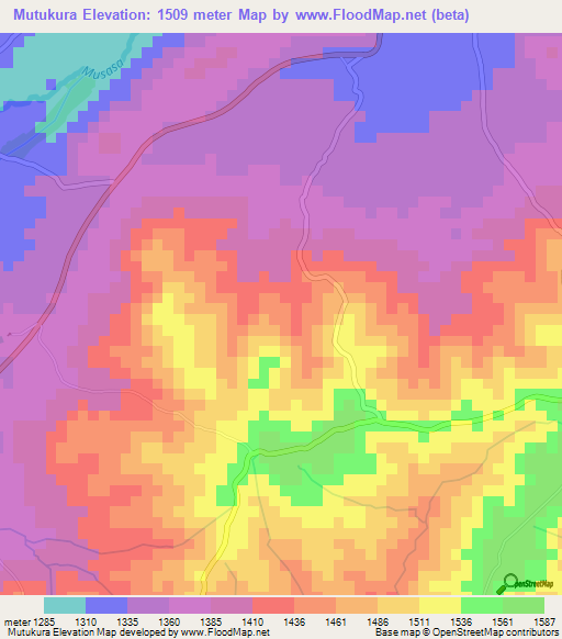 Mutukura,Burundi Elevation Map