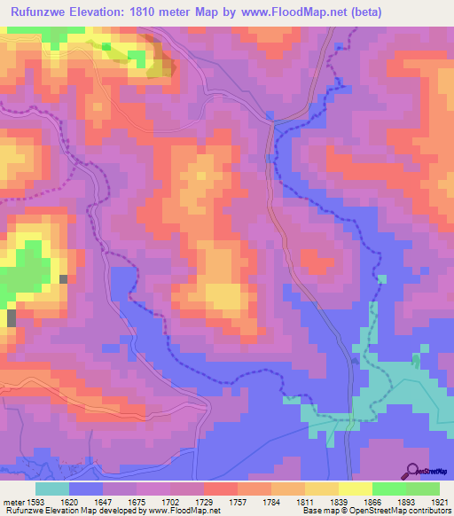 Rufunzwe,Burundi Elevation Map