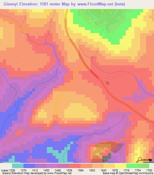 Gisenyi,Burundi Elevation Map
