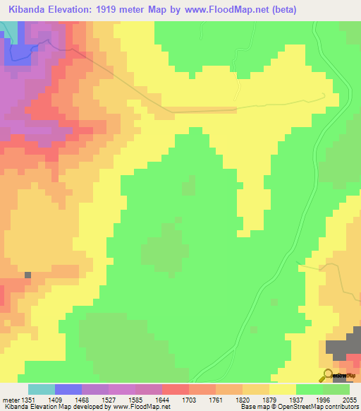 Kibanda,Burundi Elevation Map