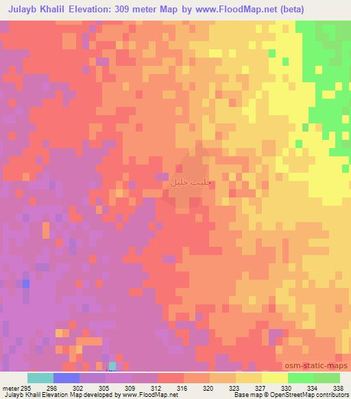 Julayb Khalil,Syria Elevation Map