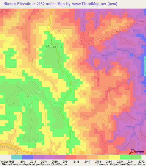 Nkoma,Burundi Elevation Map