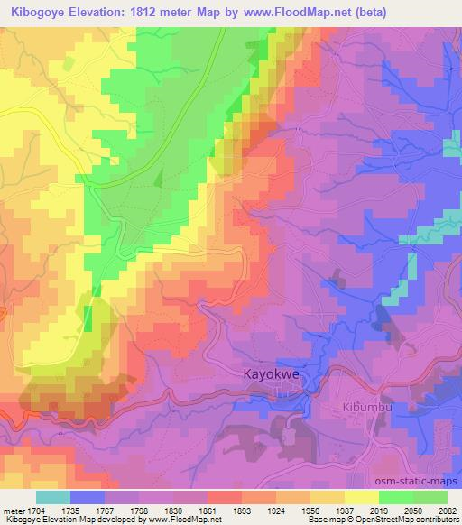 Kibogoye,Burundi Elevation Map