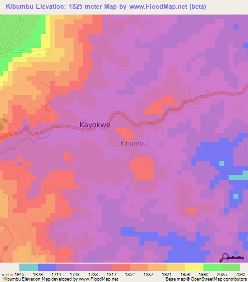 Kibumbu,Burundi Elevation Map