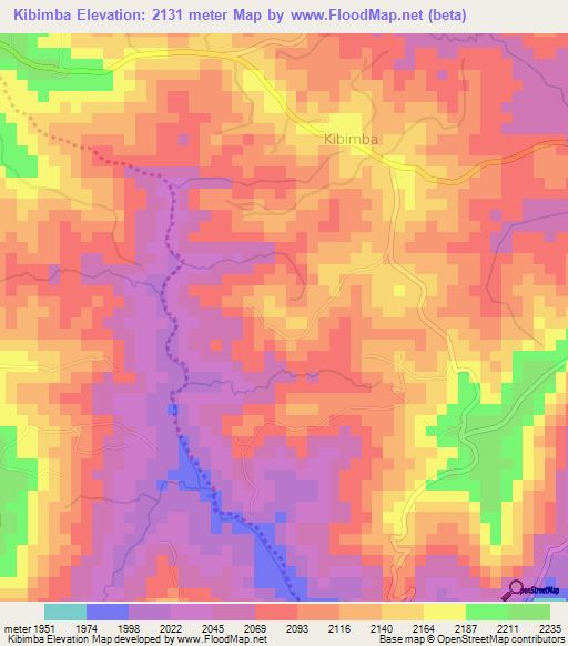 Kibimba,Burundi Elevation Map