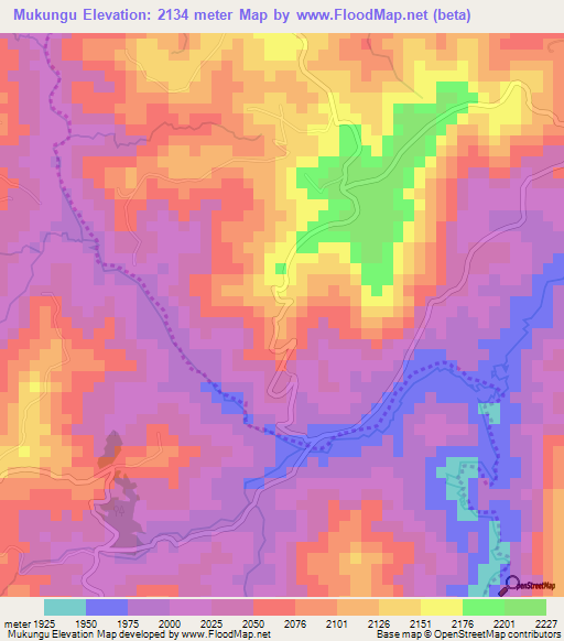 Mukungu,Burundi Elevation Map