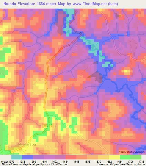 Ntunda,Burundi Elevation Map