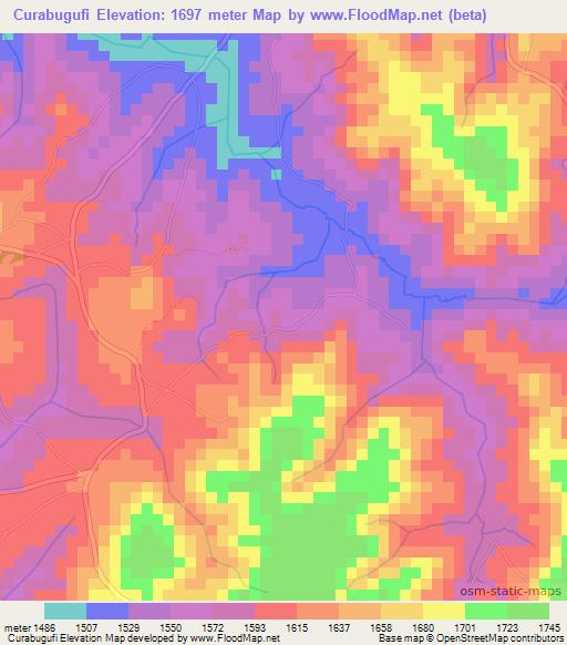 Curabugufi,Burundi Elevation Map
