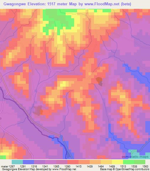 Gwagongwe,Burundi Elevation Map