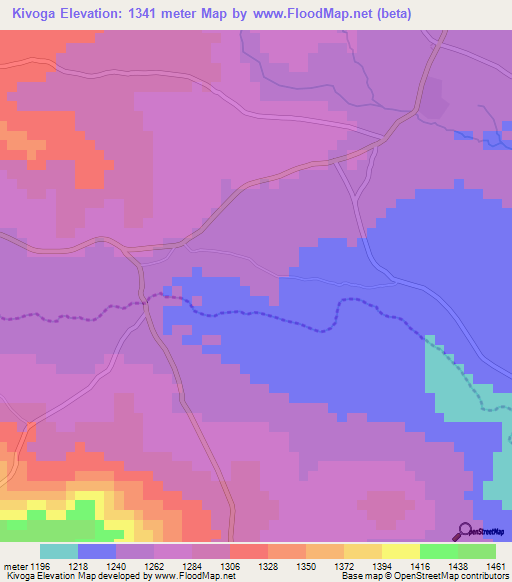 Kivoga,Burundi Elevation Map