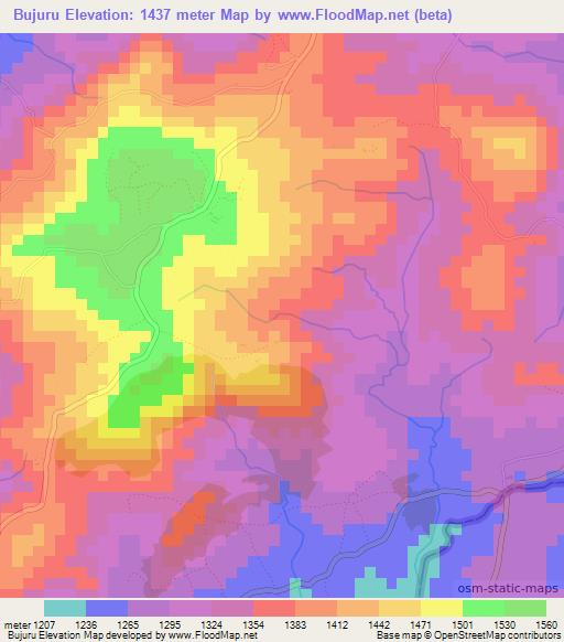 Bujuru,Burundi Elevation Map