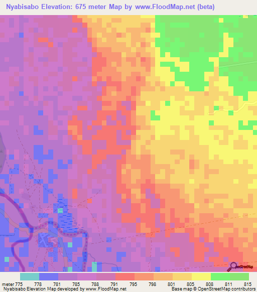 Nyabisabo,Burundi Elevation Map