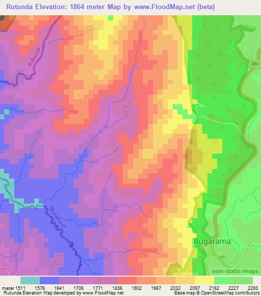 Rutunda,Burundi Elevation Map