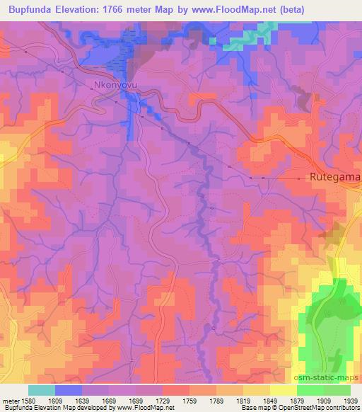 Bupfunda,Burundi Elevation Map