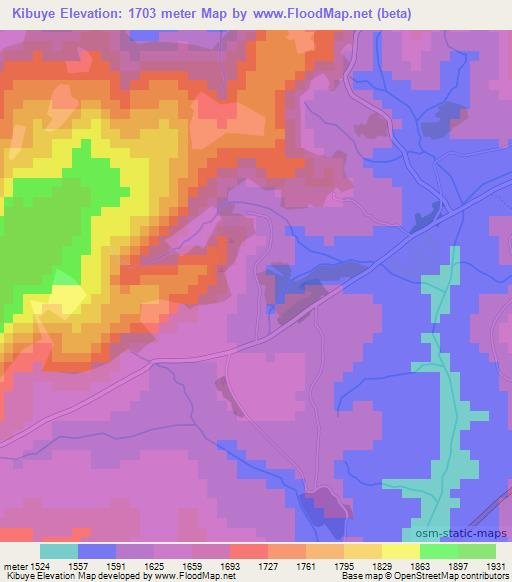 Kibuye,Burundi Elevation Map