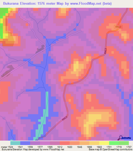 Bukurana,Burundi Elevation Map
