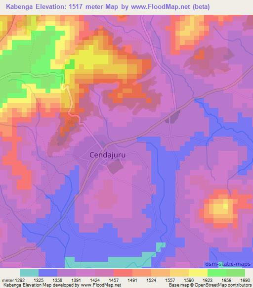 Kabenga,Burundi Elevation Map