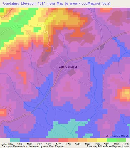 Cendajuru,Burundi Elevation Map