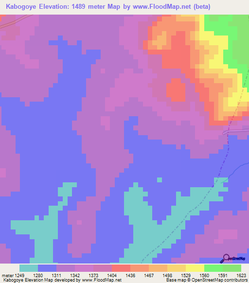 Kabogoye,Burundi Elevation Map