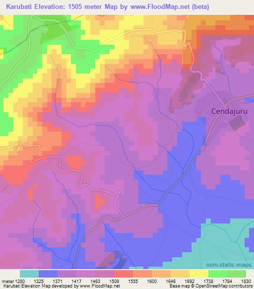 Karubati,Burundi Elevation Map