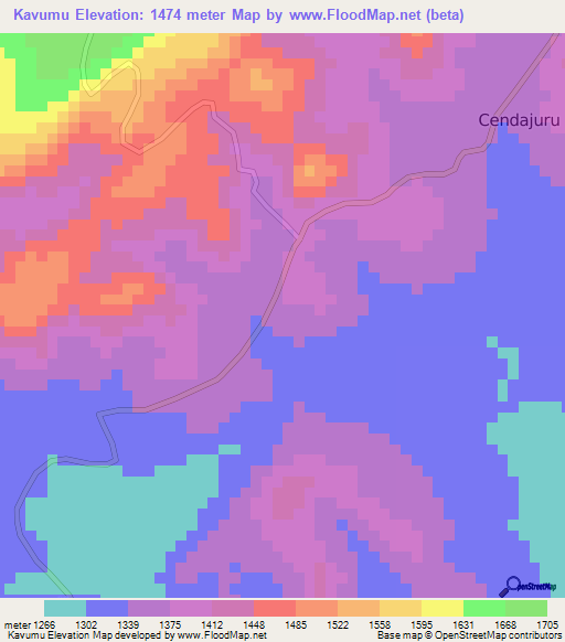 Kavumu,Burundi Elevation Map
