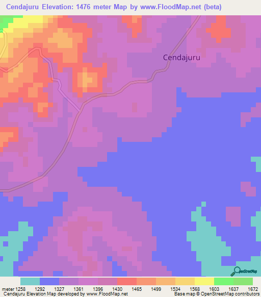 Cendajuru,Burundi Elevation Map