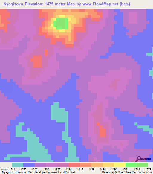 Nyagisovu,Burundi Elevation Map
