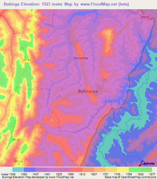 Bukinga,Burundi Elevation Map