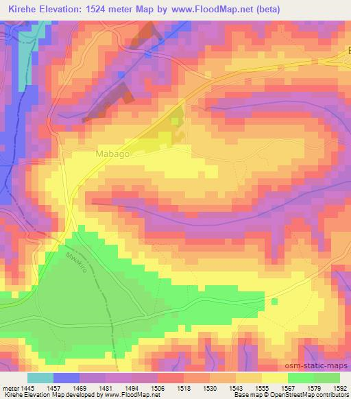 Kirehe,Burundi Elevation Map