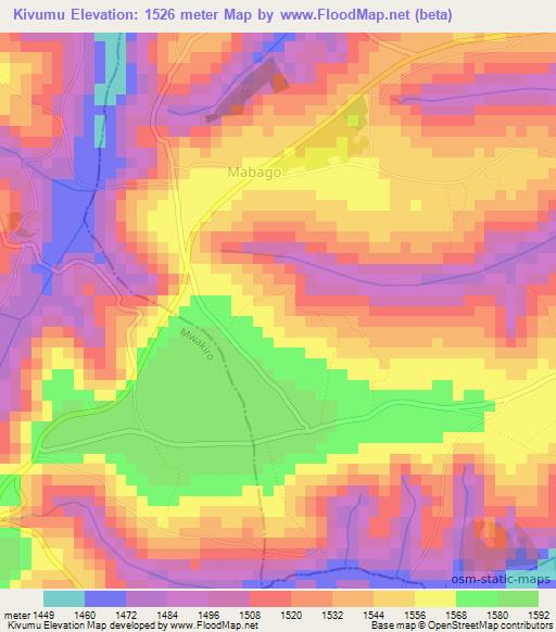 Kivumu,Burundi Elevation Map