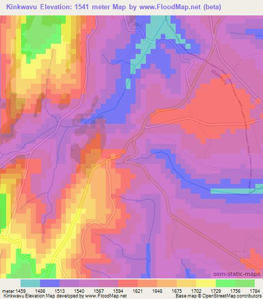 Kinkwavu,Burundi Elevation Map