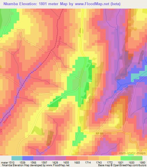 Nkamba,Burundi Elevation Map