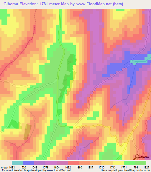 Gihoma,Burundi Elevation Map
