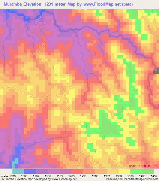 Muramba,Burundi Elevation Map