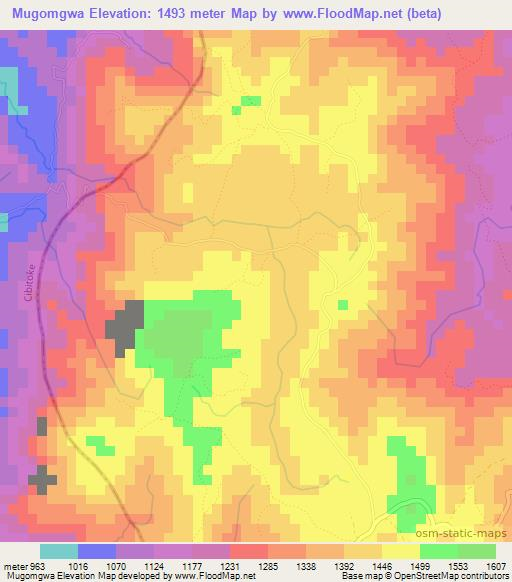 Mugomgwa,Burundi Elevation Map