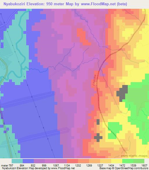 Nyabukoziri,Burundi Elevation Map