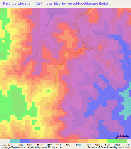 Karonge,Burundi Elevation Map