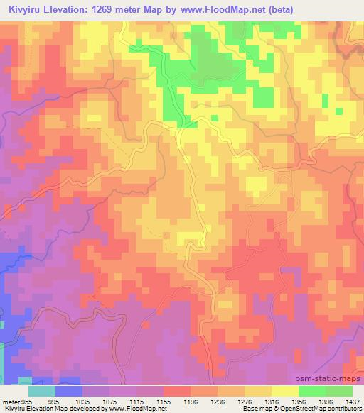 Kivyiru,Burundi Elevation Map