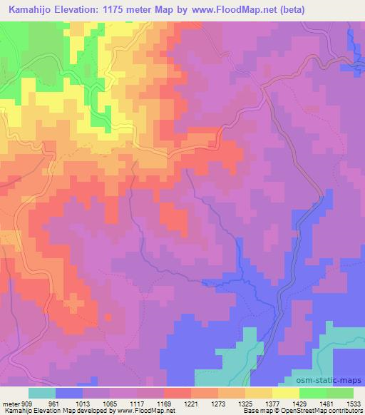 Kamahijo,Burundi Elevation Map