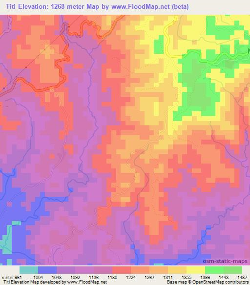 Titi,Burundi Elevation Map