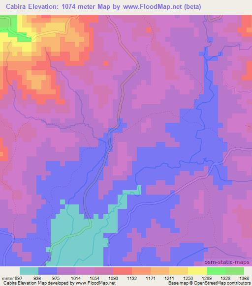 Cabira,Burundi Elevation Map