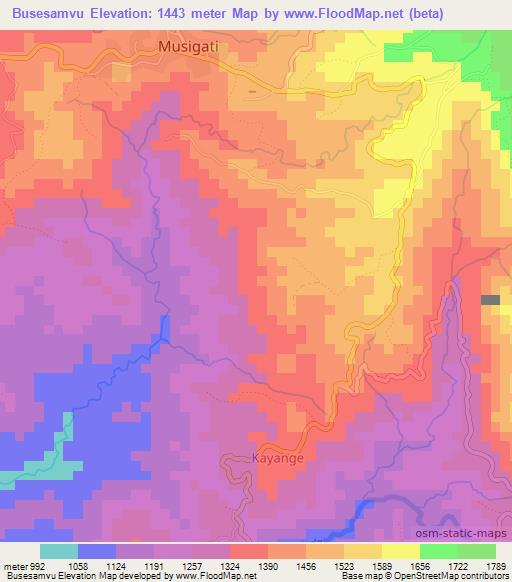 Busesamvu,Burundi Elevation Map