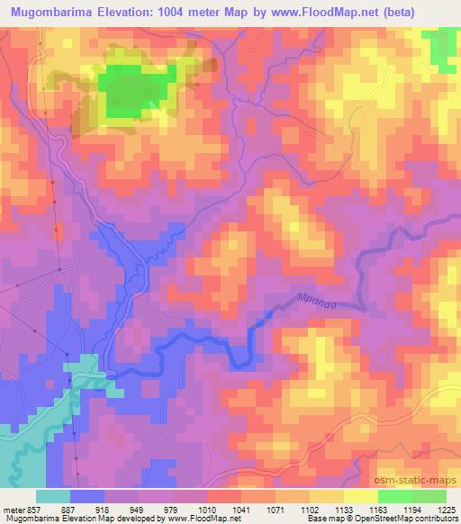 Mugombarima,Burundi Elevation Map