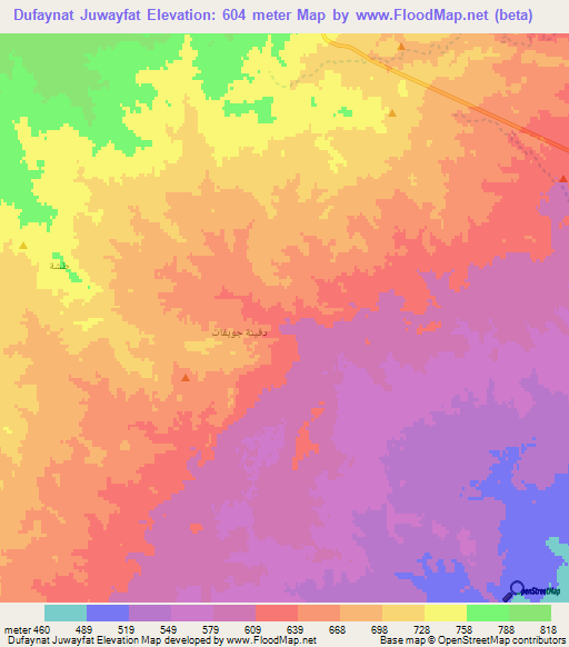 Dufaynat Juwayfat,Syria Elevation Map