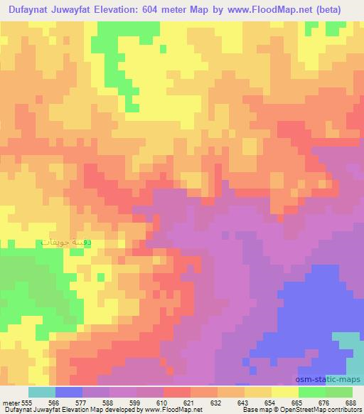 Dufaynat Juwayfat,Syria Elevation Map
