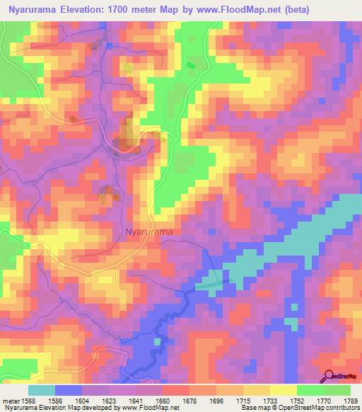 Nyarurama,Burundi Elevation Map